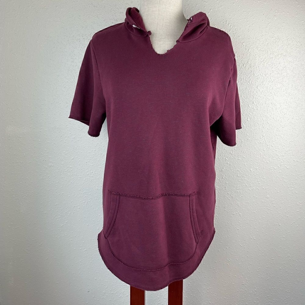 Hollister Maroon Pullover Hoodie Size M EUC